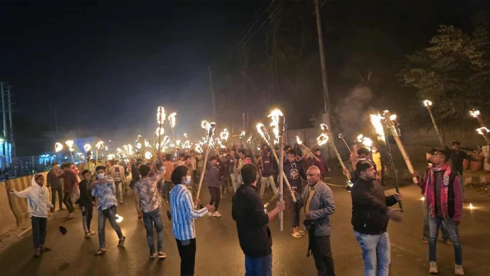 হবিগঞ্জ-১ আসনে মনোনয়ন পুনর্বিবেচনার দাবিতে বিএনপির মশাল মিছিল