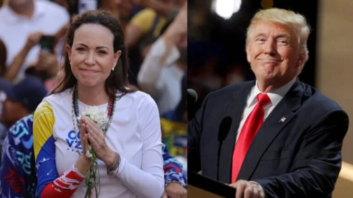 নোবেল শান্তি পুরস্কার ট্রাম্পকে উৎসর্গ করলেন মারিয়া কোরিনা মাচাদো