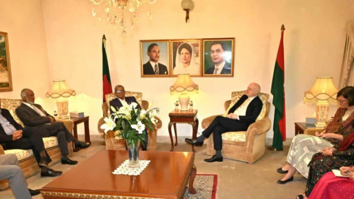 গুলশানে বিএনপি মহাসচিবের সঙ্গে জার্মান রাষ্ট্রদূতের সৌজন্য সাক্ষাৎ