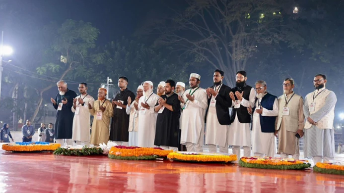 ভাষা শহীদদের স্মরণে জামায়াত আমিরের নেতৃত্বে বিরোধীদল