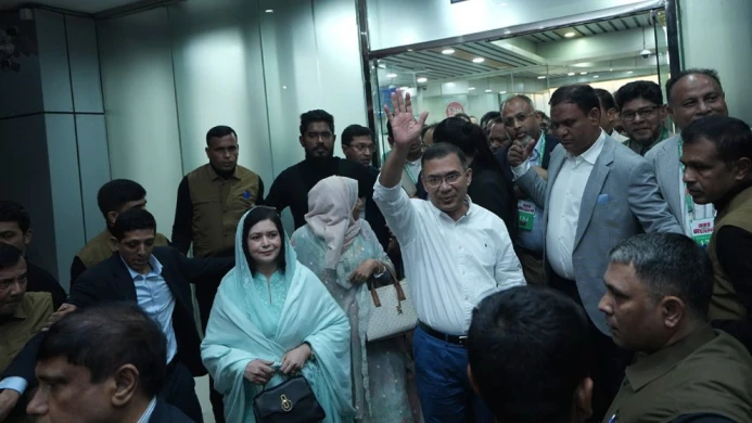 নির্বাচনী সমাবেশে যোগ দেওয়ার জন্য সিলেটে তারেক রহমান