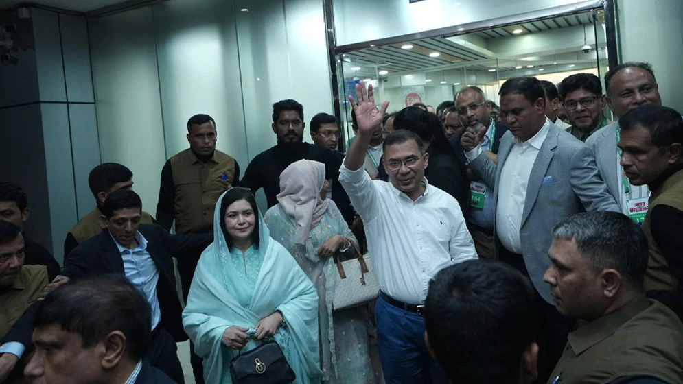 নির্বাচনী সমাবেশে যোগ দেওয়ার জন্য সিলেটে তারেক রহমান