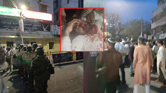 জাপা কার্যালয়ের সামনে সংঘর্ষ, গণ অধিকার পরিষদের নুরুল হক নুর আহত