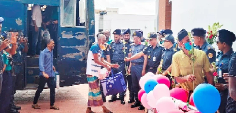 খুলনায় আধুনিক নতুন কারাগার চালু, কয়েদিদের ফুল দিয়ে স্বাগত