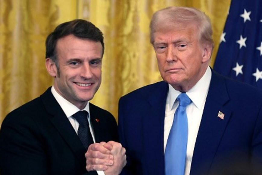 Peace must not mean surrendering Ukraine, Macron says alongside Trump