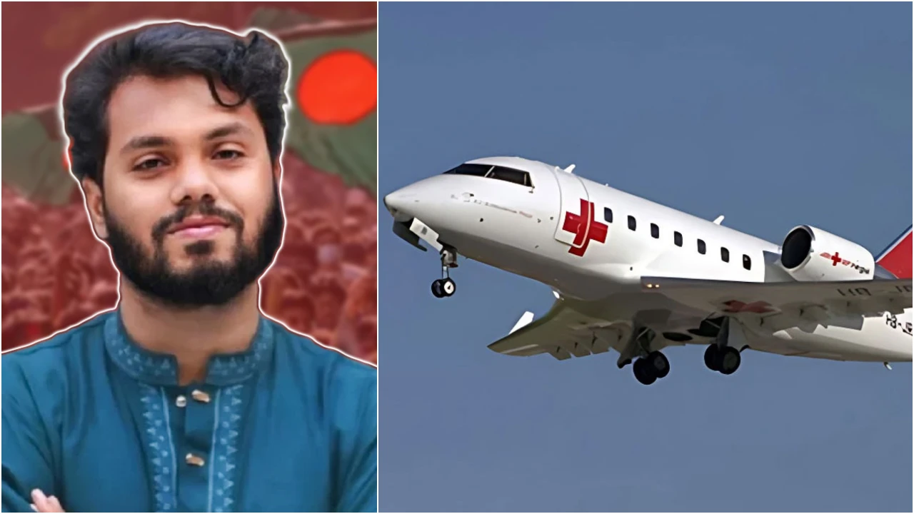গুলিবিদ্ধ হাদিকে নিতে ঢাকায় এয়ার অ্যাম্বুলেন্স, দুপুর দেড়টায় সিঙ্গাপুর যাত্রা