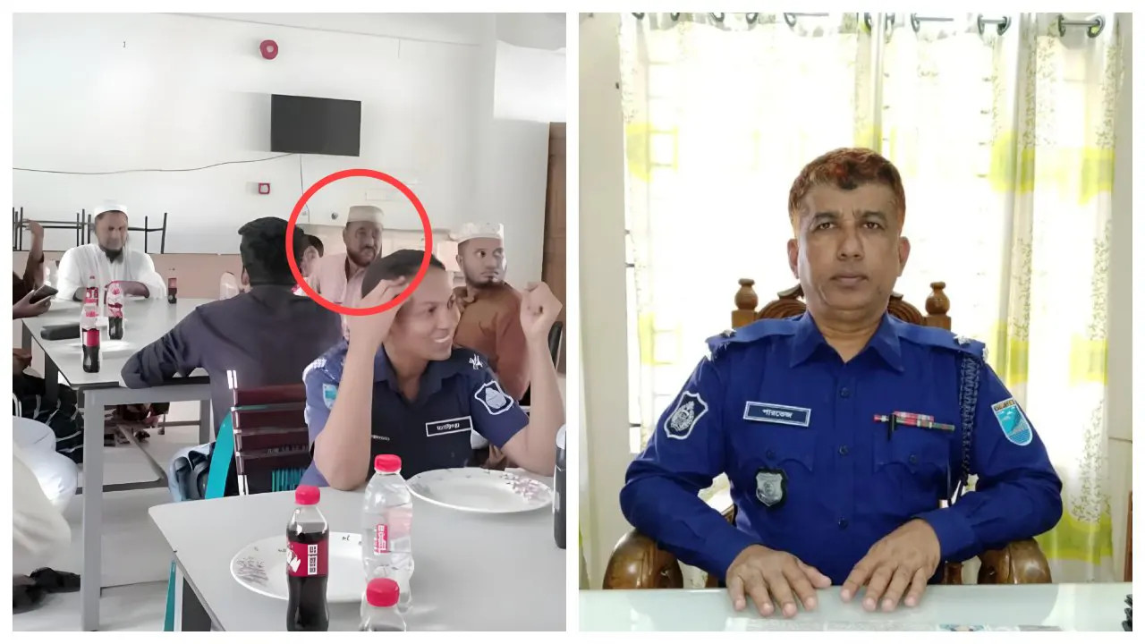 ওসির ভোজসভায় নিষিদ্ধ যুবলীগ নেতার উপস্থিতি, প্রশ্নে পুলিশের নিরপেক্ষতা