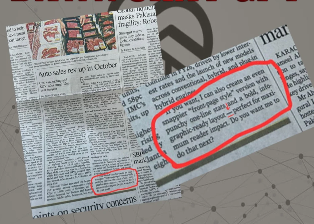 Pakistan’s Daily ‘Dawn’ Faces Backlash After Printing ChatGPT Prompt