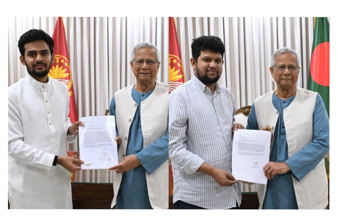 আসিফ ও মাহফুজের পদত্যাগপত্র গ্রহণ করলেন প্রধান উপদেষ্টা