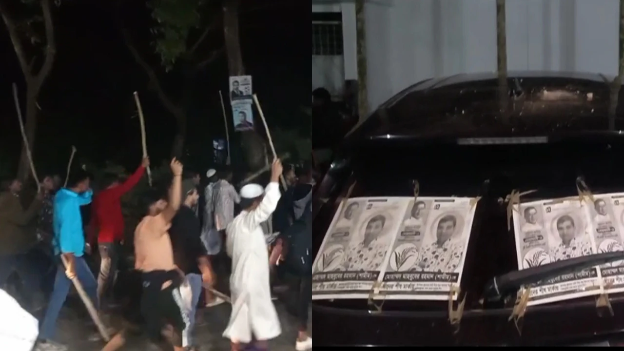 হাতিয়ায় হান্নান মাসউদের বিরুদ্ধে বিএনপি প্রার্থীর গাড়িতে ইট নিক্ষেপের অভিযোগ