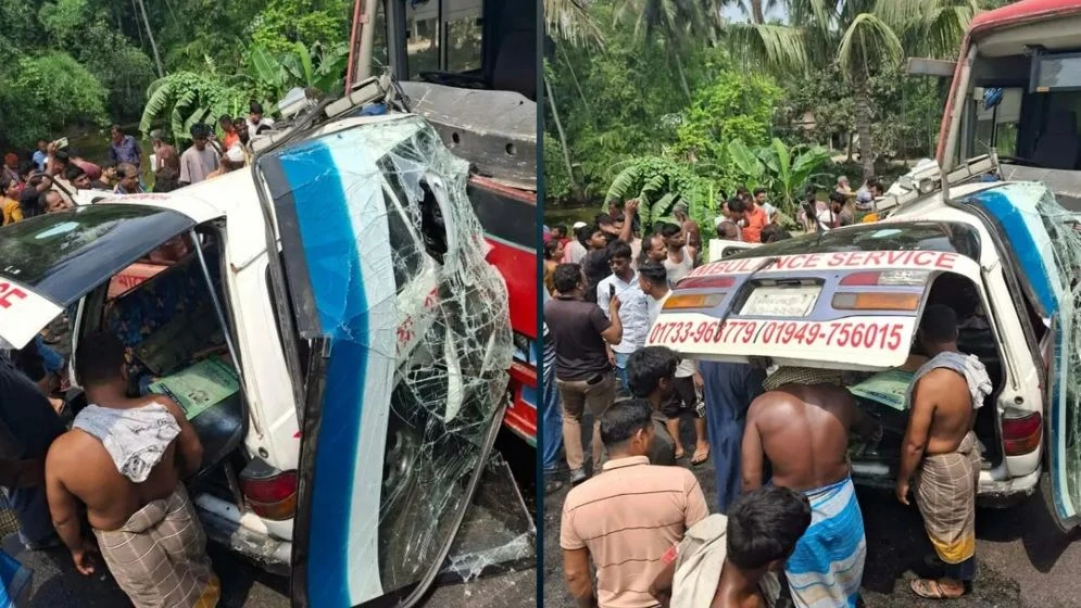 ফরিদপুরে বাস–অ্যাম্বুলেন্স মুখোমুখি সংঘর্ষে নিহত ৫