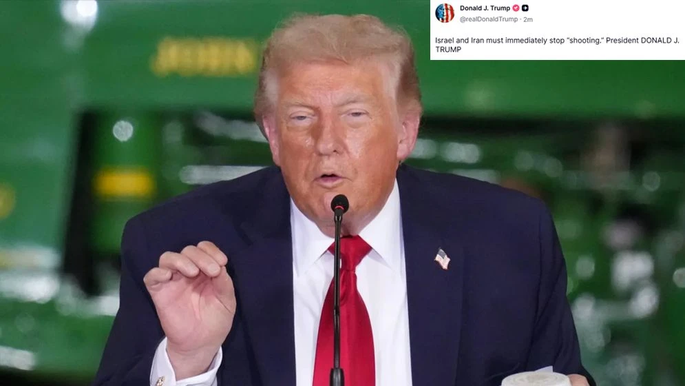 Trump Calls for Immediate Israel–Iran Ceasefire